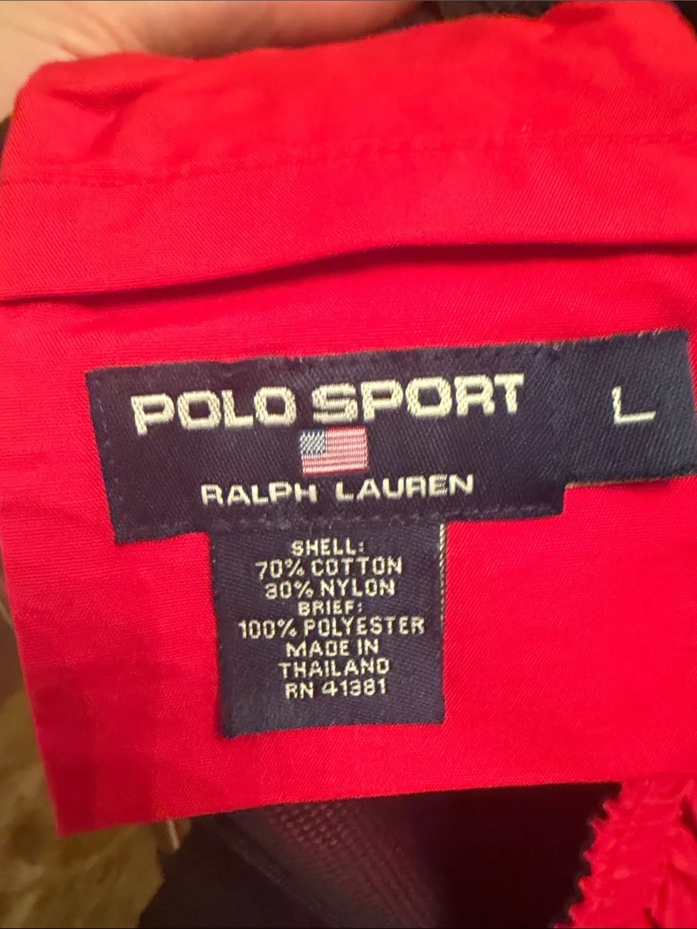 Polo by Ralph Lauren Red Swim Trunks with Embroidered Pony
